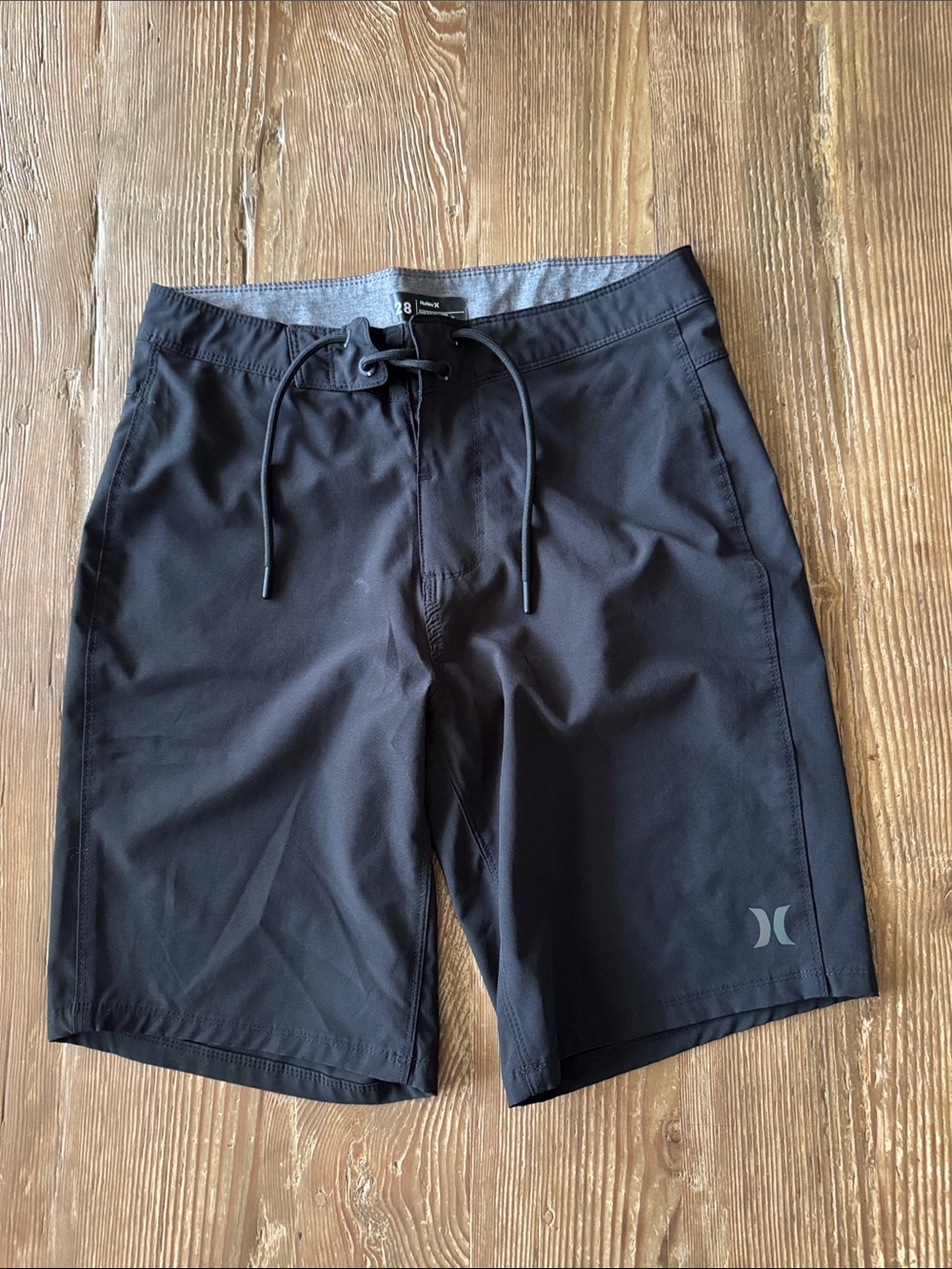 Hurley Black Men’s Swim Board Shorts with Drawstring Waist